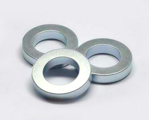 শিল্প ব্যবহারের জন্য দস্তা আবরণ সঙ্গে N52 রিং NdFeB চুম্বক