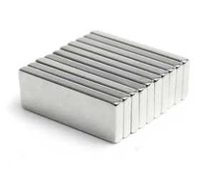 শিল্পের জন্য NiCuNi আবরণ ফ্ল্যাট Neodymium চুম্বক বার N52